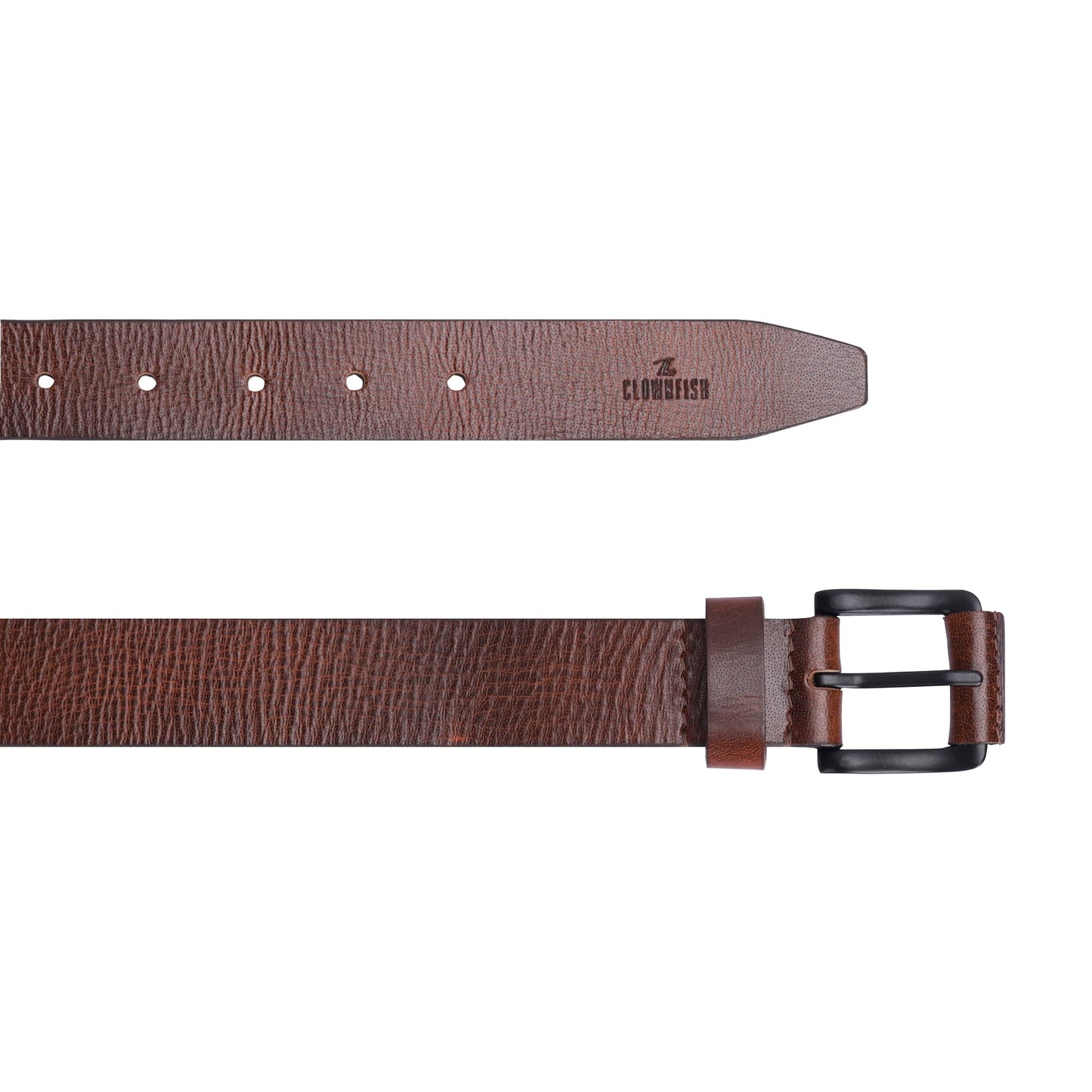 THE CLOWNFISH Men's Genuine Leather Belt - Tan (Size-36 inches)