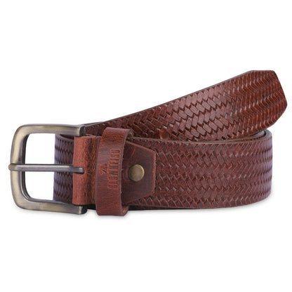 Clownfish men's adjustable leather belt - comfortable fit for everyday wear