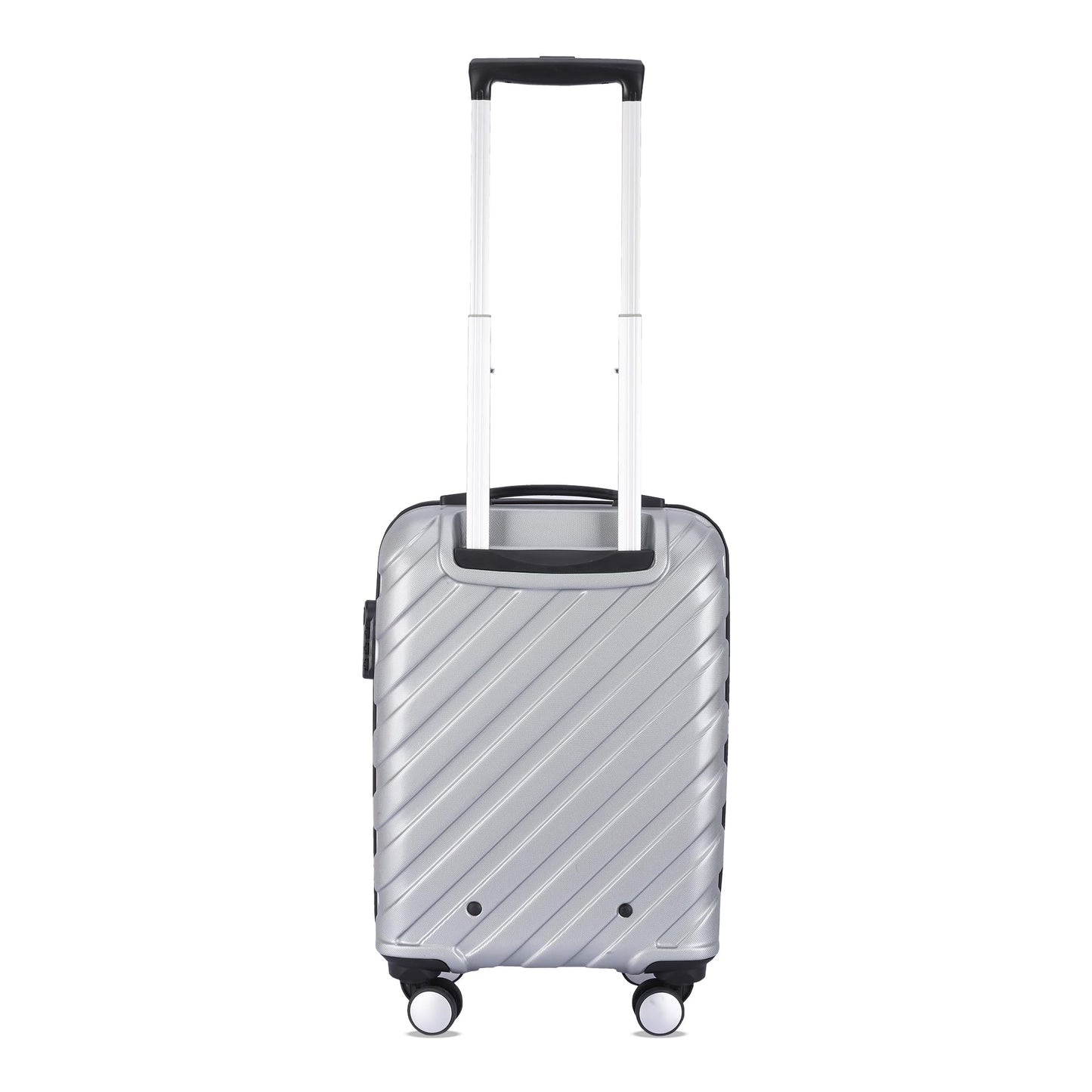 THE CLOWNFISH Wanderwheels Series Luggage ABS Hard Case Suitcase Eight Wheel Trolley Bag- Siver (52 cm- 20.5 inch)