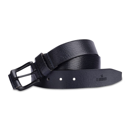 THE CLOWNFISH Men's Genuine Leather Belt - Black (Size-40 inches)