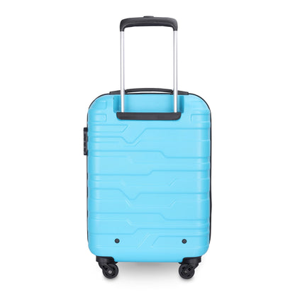 THE CLOWNFISH Abs Arsenio Series Luggage Abs Hard Case Suitcase Four Wheel 4 Spinner Wheels Trolley Bag - Sea Green (55 Cm, 22 Inch), Blue, Small