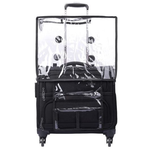 The Clownfish Waterproof Dust Proof Transparent Suitcase Luggage Trolley Bag Protective Cover with Zipper Suitable for 17 inch Suitcase Trolley