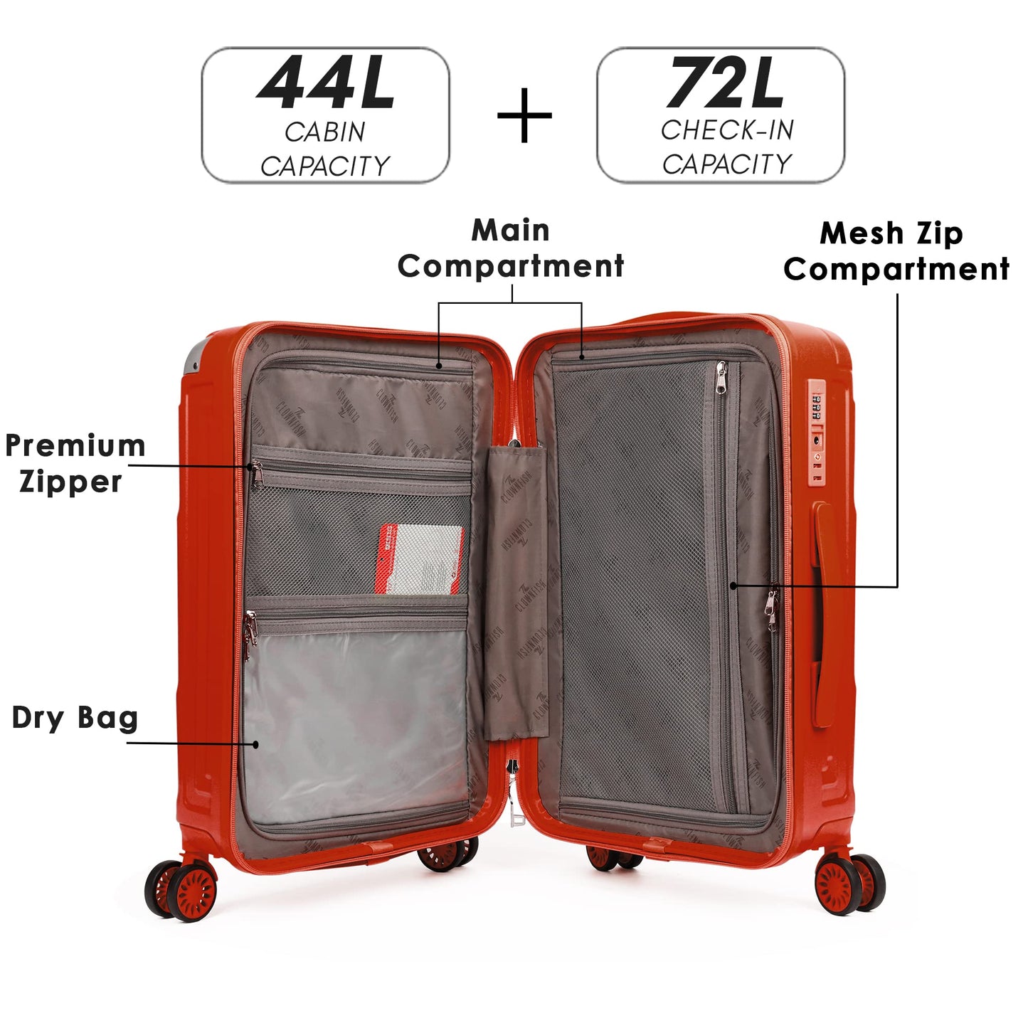 Ballard Series Set of 2 Trolley bags Red (Small, Medium)