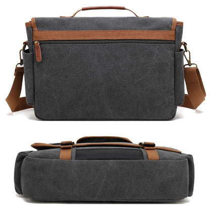 Clownfish Laptop Messenger Bag | Canvas Material | Water Resistant Unisex Laptop Messenger Bag| Office Laptop Messenger | Laptop Bag for Men's & Women's | 15.6 inch | 11 ltr Capacity | Grey