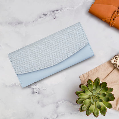 THE CLOWNFISH Remy Collection Womens Wallet Clutch Ladies Purse with Multiple Card Slots (Sky Blue)