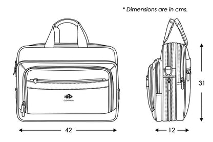 THE CLOWNFISH Executive 15.6-Inch Laptop Bag (Cinnamon)