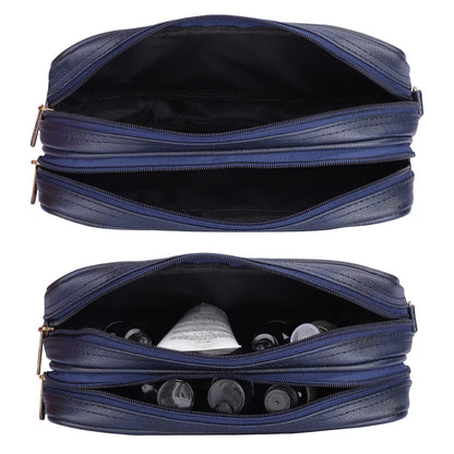 The Clownfish Multipurpose Travel Pouch Money Cash Bag Cash pouch with Wrist Handle (Blue)