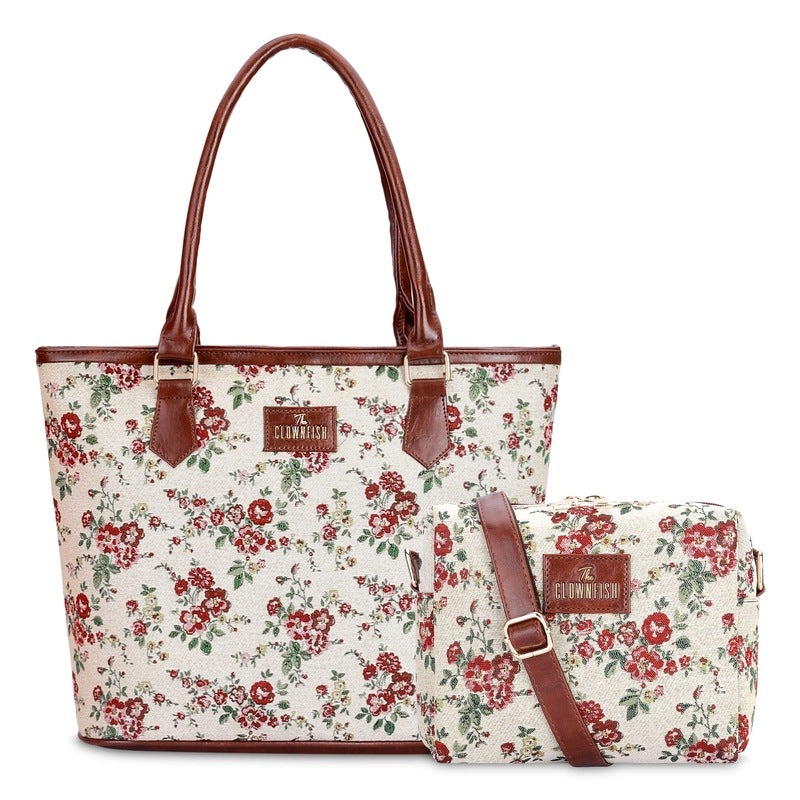 Clownfish White-Floral Sling and Handbag Combo - Versatile style