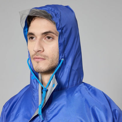 THE CLOWNFISH Rain Coat for Men Waterproof Raincoat with Pants Polyester Reversible Double Layer Rain Coat For Men Bike Rain Suit Rain Jacket Suit Inner Mobile Pocket with Storage Bag (Royal Blue XL)