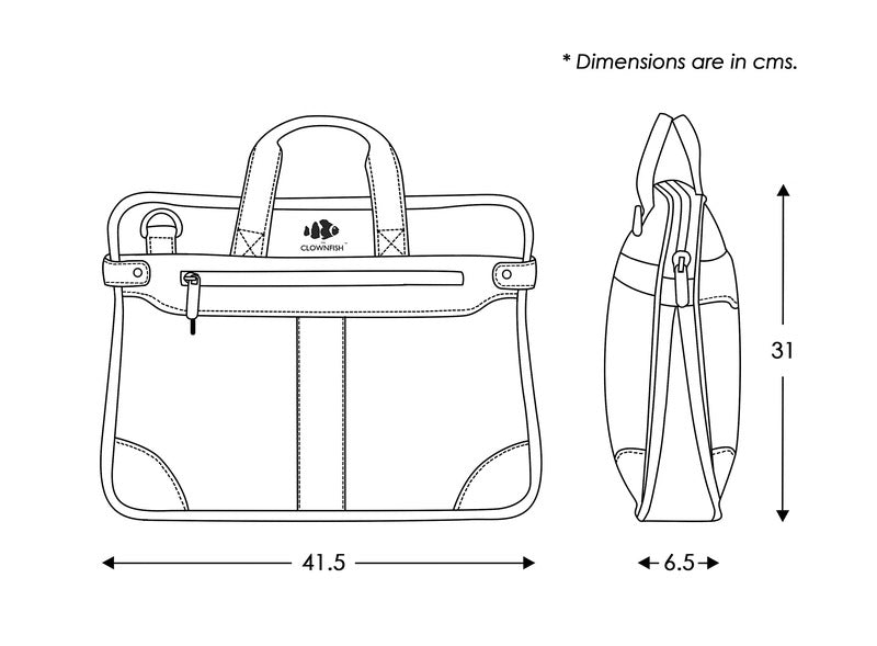 Clownfish Royal Faux Leather Laptop Briefcase - Professional Use