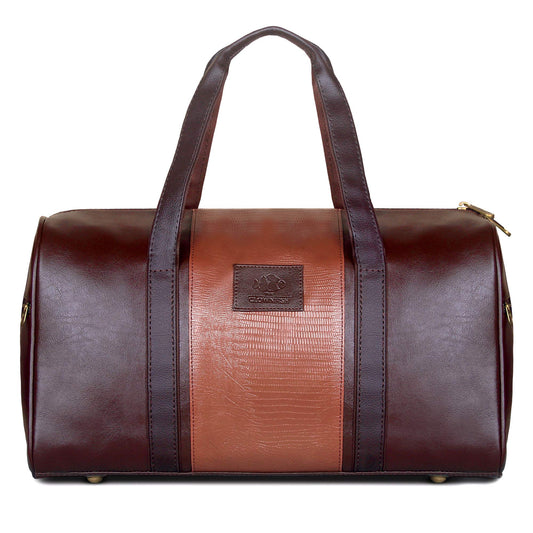 The Clownfish Splendour Unisex Synthetic 20 litres Brown Duffle Travel Bag (Brown)