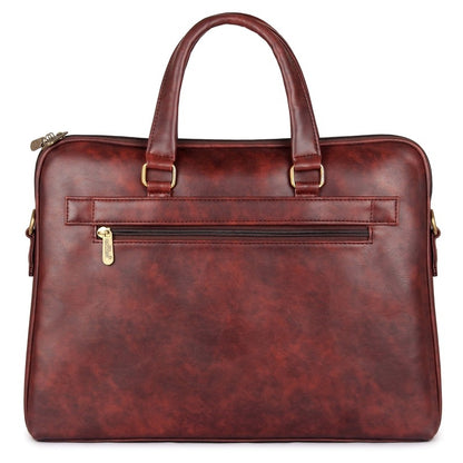 THE CLOWNFISH Sterling Series 15.6 Inch Faux Leather Laptop Bags, Laptop Bags for for Men, Laptop Bags for for Women, Briefcase, Laptop Bags (Maroon)