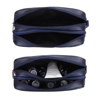 THE CLOWNFISH Unisex-Adult Multipurpose Travel Pouch Money Cash Pouch Handbag Coin Bag With Wrist Strap (Blue)