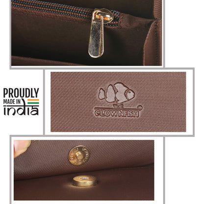 THE CLOWNFISH Valentina Womens Wallet (Brown)