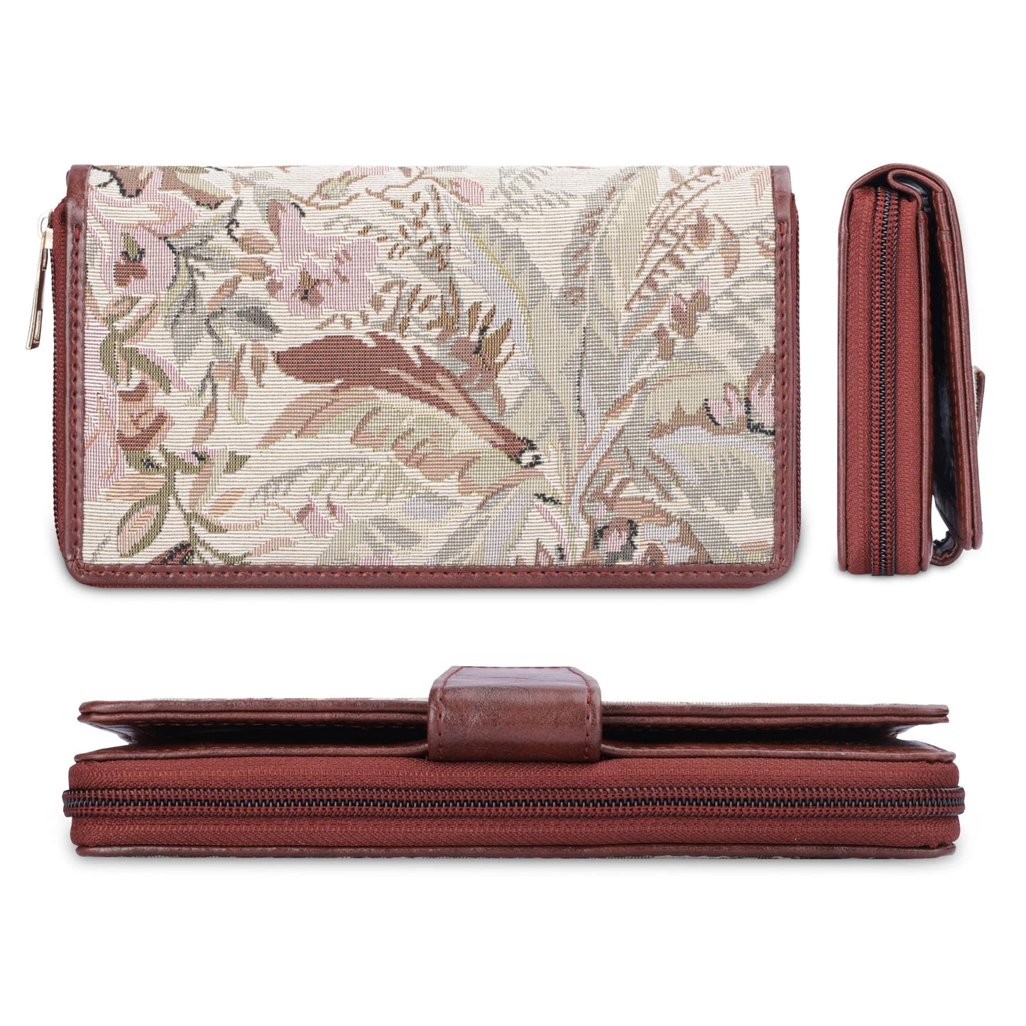 THE CLOWNFISH Filipia Ladies Wallet Women's Wrist Clutch Purse (Beige)