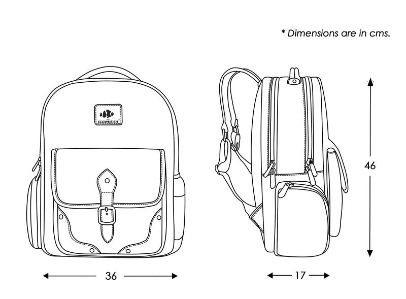 Clownfish Vegan Leather Laptop Backpack - Travel use