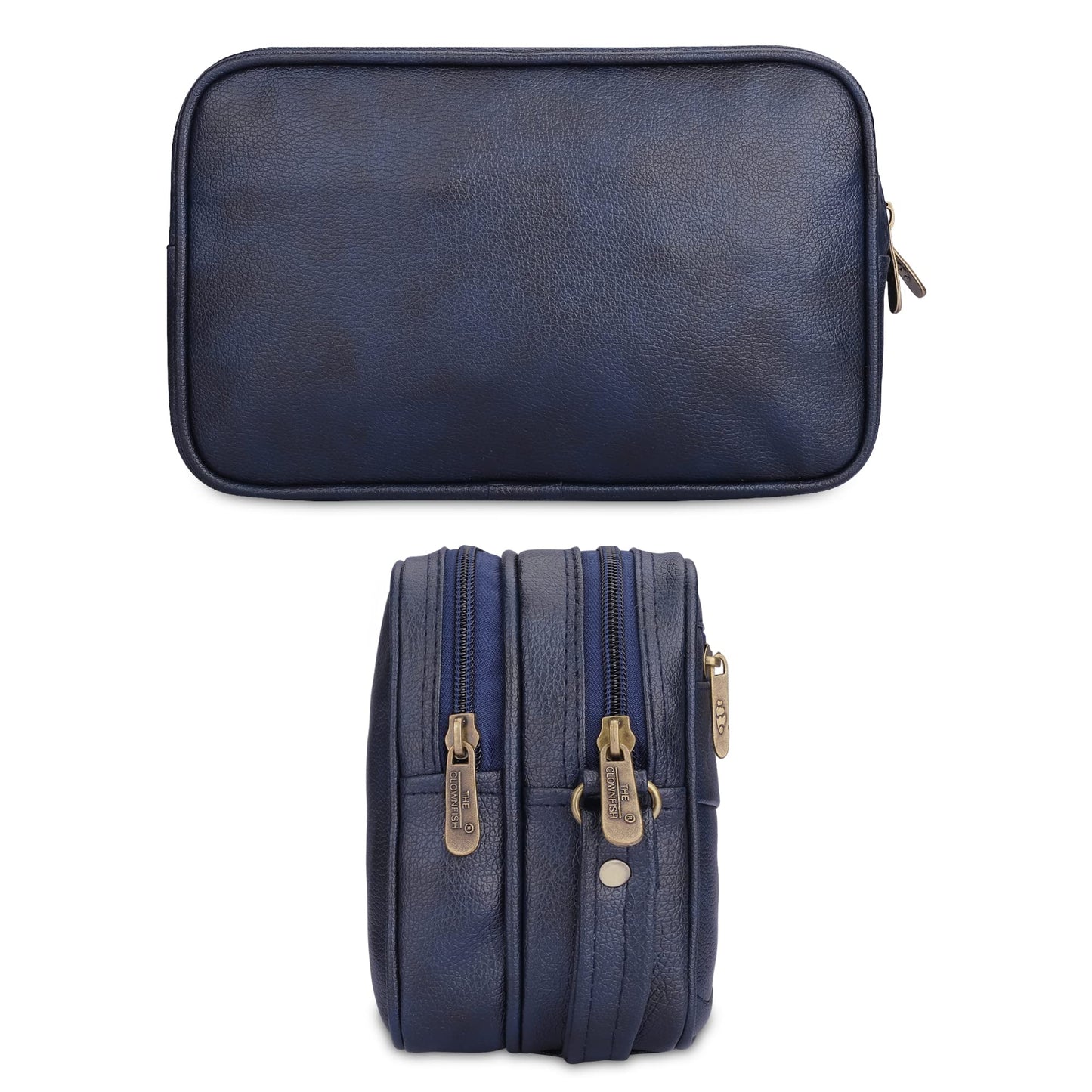 The Clownfish Multipurpose Travel Pouch Money Cash Bag Cash pouch with Wrist Handle (Blue)