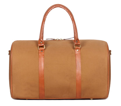 The Clownfish Concordia 24 litres Canvas Stylish & Spacious Weekender Duffle Bag, Gym Bag (Khaki)