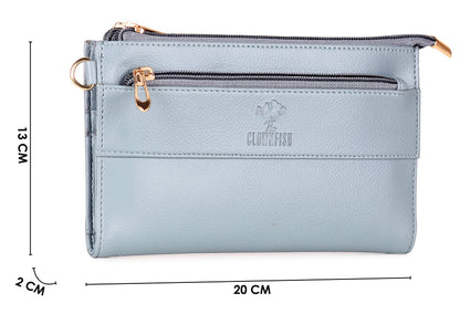 THE CLOWNFISH Priscilla Collection Womens Wallet Clutch Sling Bag Ladies Purse with Multiple Card holders (Pistachio Green)