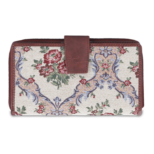 THE CLOWNFISH Filipia Ladies wallet Womens Wrist Clutch Purse (Magenta-Floral)