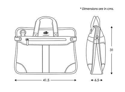 THE CLOWNFISH Royal Synthetic Leather Laptop Briefcase - | Laptop bag | Messenger bag (Caramel) With 365 days warranty