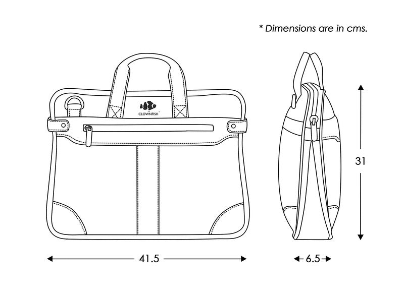 Clownfish Royal Faux Leather Briefcase - Stylish Office Bag
