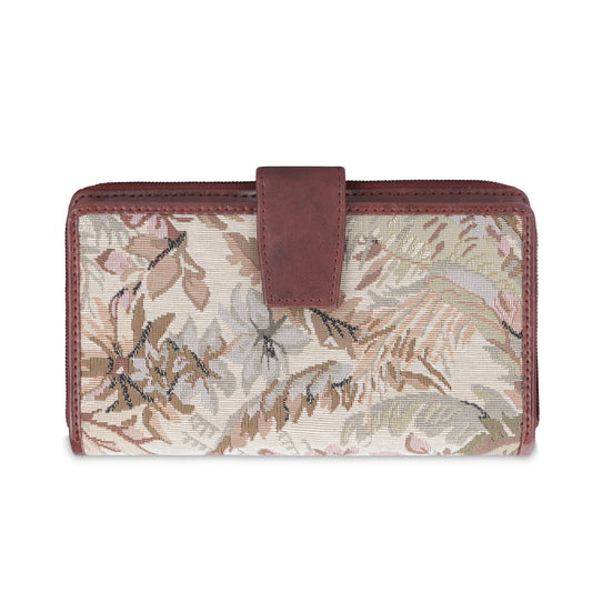 THE CLOWNFISH Filipia Ladies Wallet Womens Wrist Clutch Purse (Navy Blue- Floral)