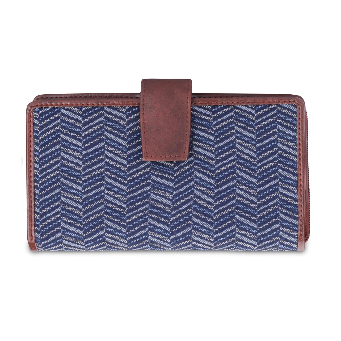 THE CLOWNFISH Filipia Ladies wallet Womens Wrist Clutch Purse (Blue-Stripes)