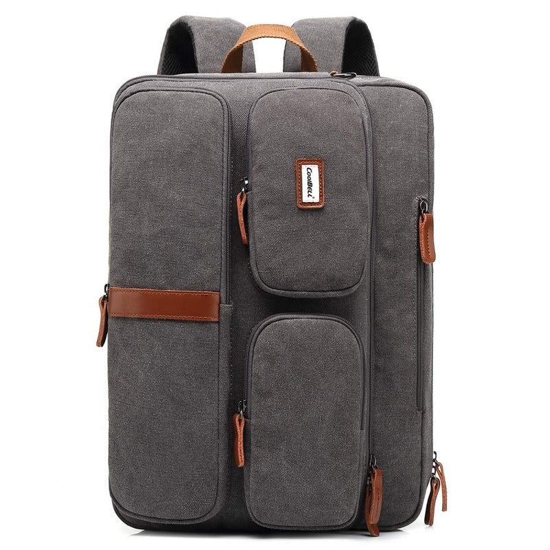 Clownfish Laptop Backpack | Water Resistance Material | Laptop Bag for Men & Women | 17.3 Inch Size | Multi-Functional Convertible Laptop Messenger Bag | Perfect for Office & Travel Use | Grey