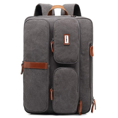 Clownfish Laptop Backpack | Water Resistance Material | Laptop Bag for Men & Women | 17.3 Inch Size | Multi-Functional Convertible Laptop Messenger Bag | Perfect for Office & Travel Use | Grey