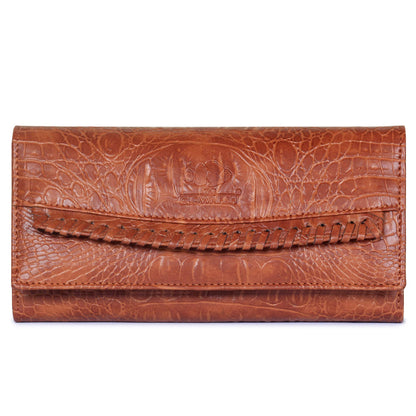 THE CLOWNFISH Octavia Womens Wallet Clutch Ladies Purse with Card holders (Tan)