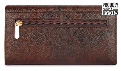 THE CLOWNFISH Leatherette Dark Brown Women's Wallet