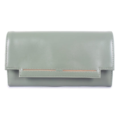 THE CLOWNFISH Laura Collection Womens Wallet Clutch Ladies Purse with multiple card slots (Pistachio Green)