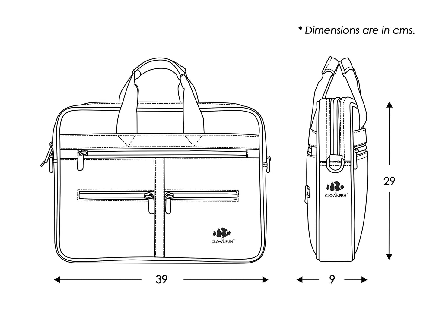 THE CLOWNFISH Bellisimo 14 inch laptop briefcase office bag messenger bag| laptop bag (Sienna)
