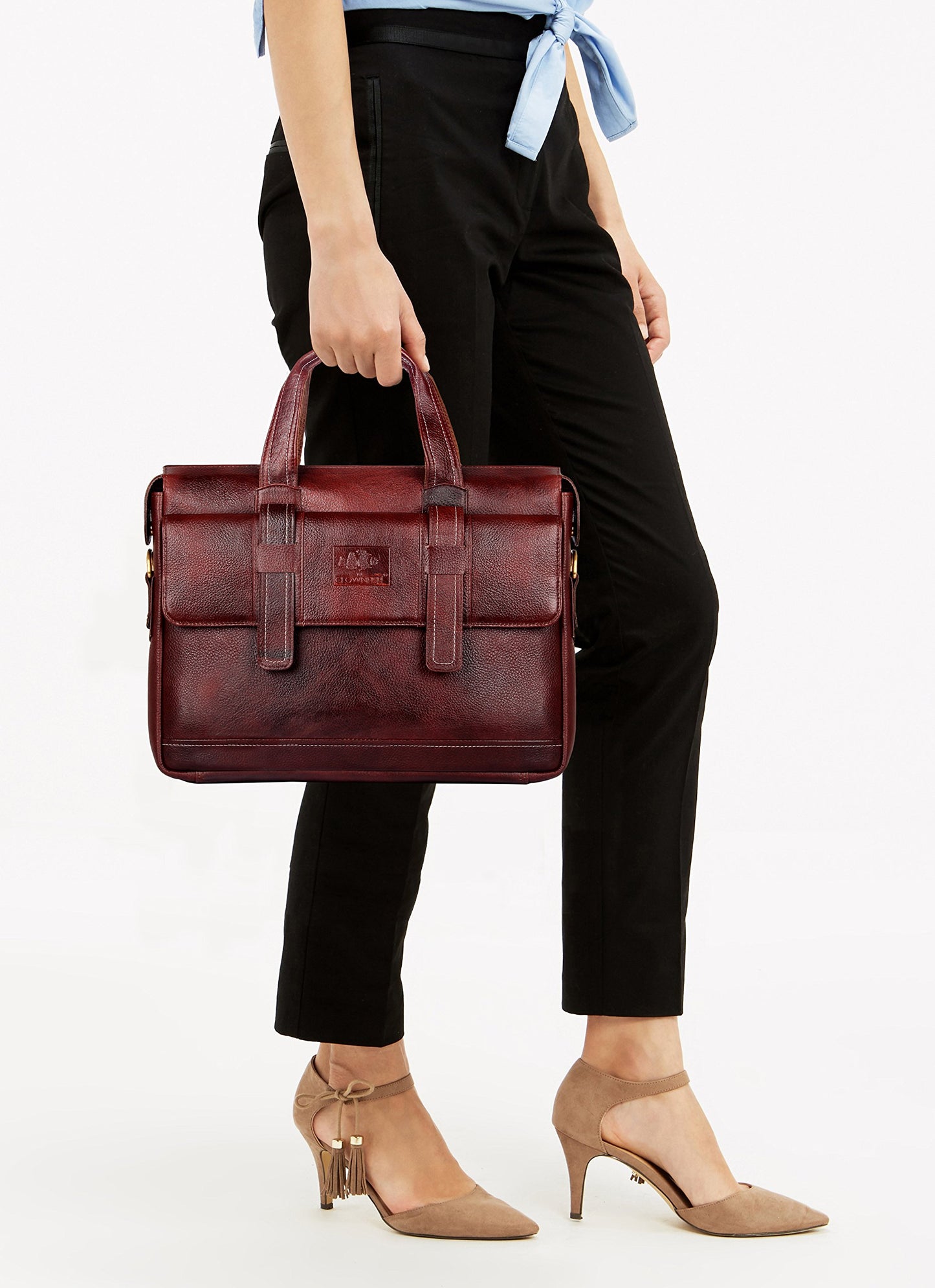 THE CLOWNFISH Vino 15.6-inch Laptop Bag (Wine Red)