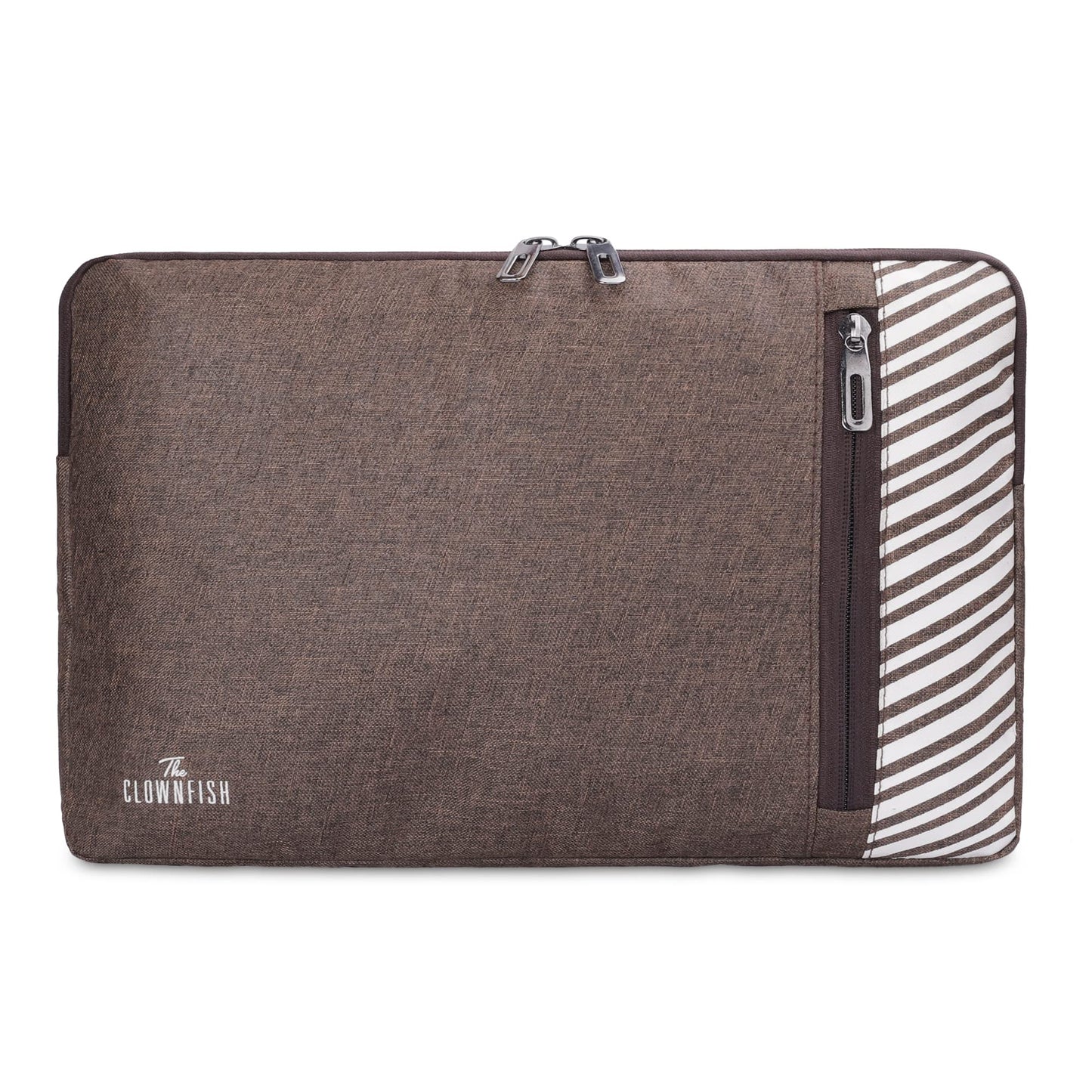 THE CLOWNFISH Algo Polyester Unisex 15.6 Inch Laptop Bag Tablet Case (Brown)