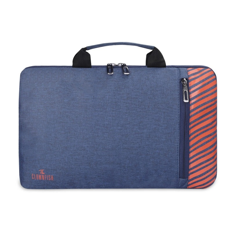 THE CLOWNFISH Rex Series Polyester Unisex 15.6 Inch Laptop Bag Tablet Case With Comfortable Carry Handles (Blue)