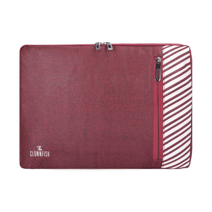 THE CLOWNFISH Algo Series Polyester Unisex 13 Inch Laptop Bag Tablet Case (Maroon)