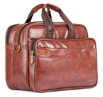 The Clownfish Commuter Series Multipurpose Tiffin Lunch Bag for Office (Burnt Brown)