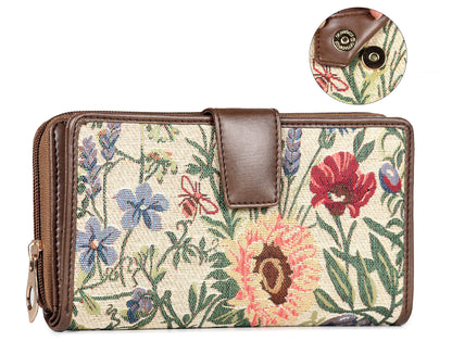 THE CLOWNFISH Stella Ladies Wallet Womens Wrist Clutch Purse (Flax), Multicolor