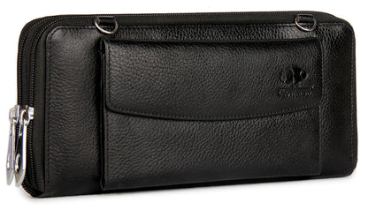 THE CLOWNFISH Enchant Black Leather Women's Wallet