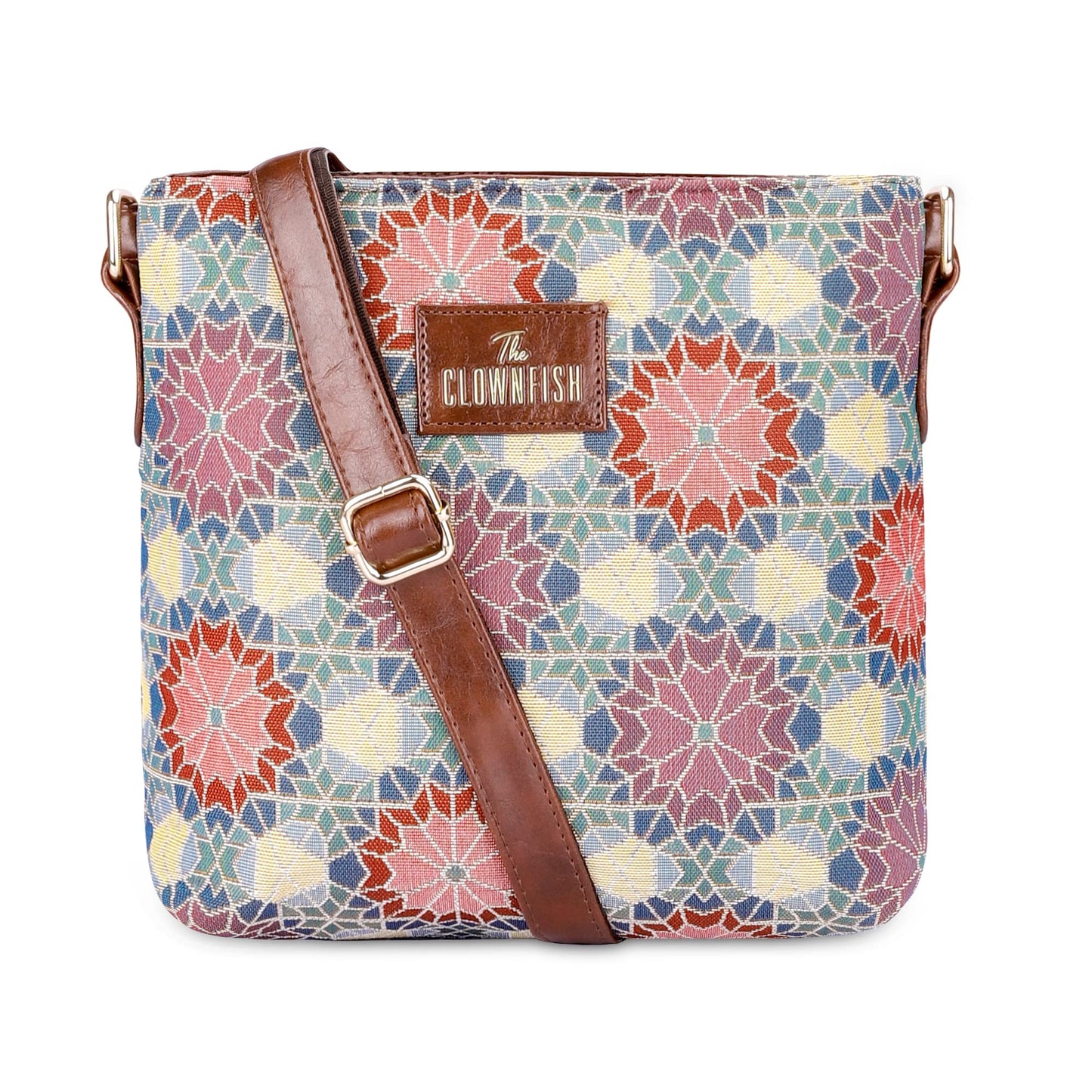 THE CLOWNFISH Linda Series Sling for Women Casual Ladies Single Shoulder Bag For Women Crossbody Bag for College Girls (Multicolour-Floral)