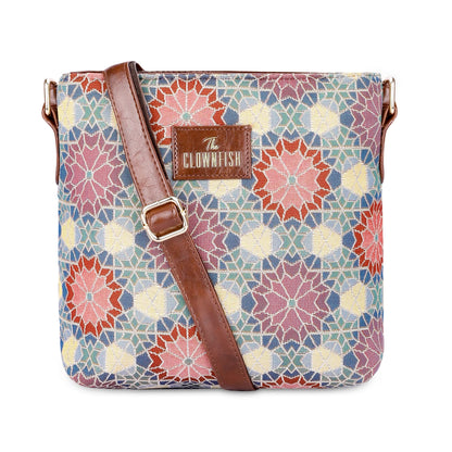 THE CLOWNFISH Linda Series Sling for Women Casual Ladies Single Shoulder Bag For Women Crossbody Bag for College Girls (Multicolour-Floral)