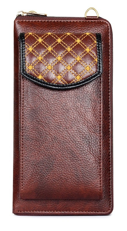 THE CLOWNFISH Synthetic Classy Womens Wallet (Brownblack)