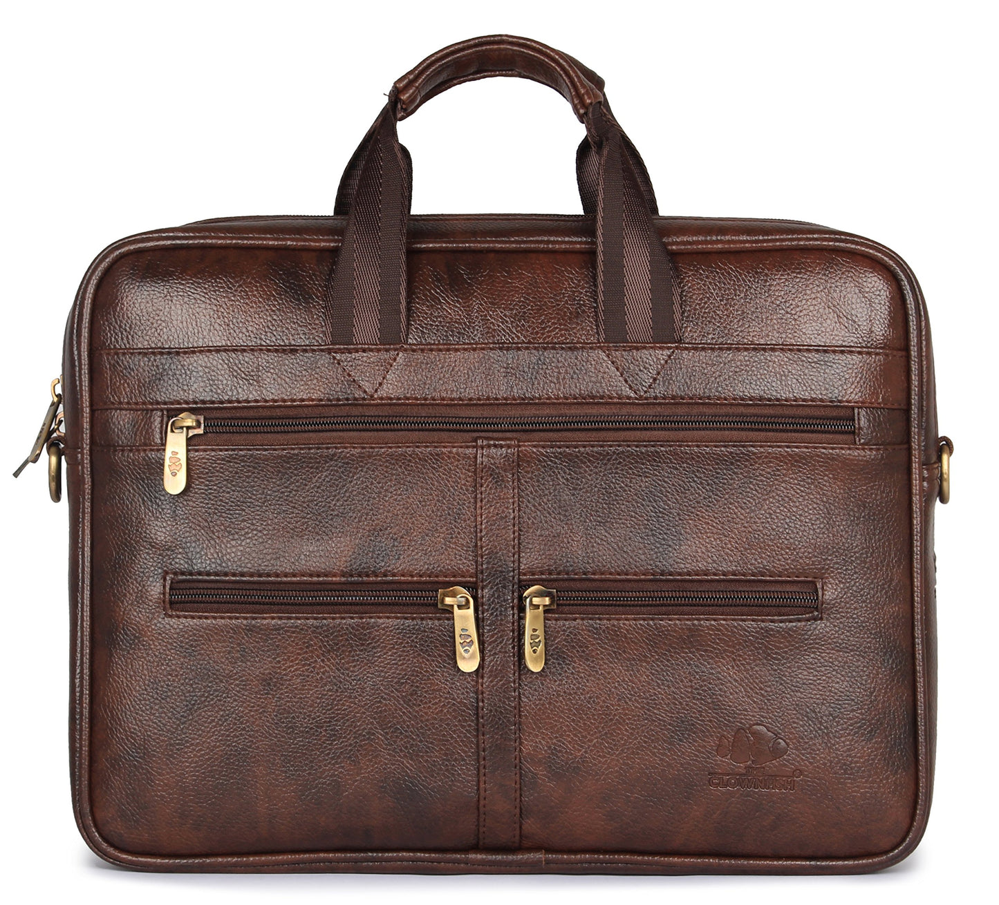 THE CLOWNFISH Bellisimo 14 inch laptop briefcase office bag messenger bag| laptop bag (Sienna)
