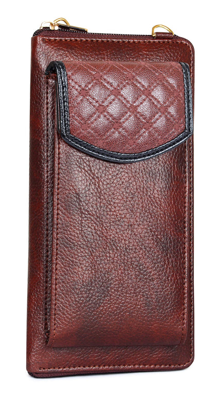 THE CLOWNFISH Classy ladies wallet (Brown Black)