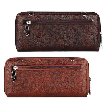 THE CLOWNFISH Combo of 2 Womens Wallets Ladies Purse Handbag Clutch Bag (Rust, Dark Brown)