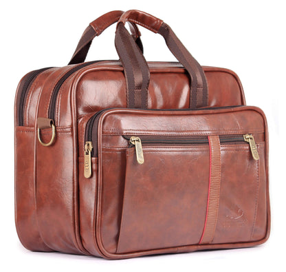 The Clownfish Commuter Series Multipurpose Tiffin Lunch Bag for Office (Burnt Brown)