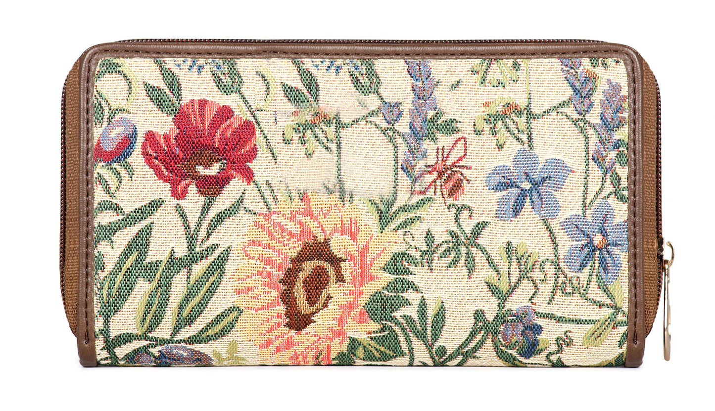 THE CLOWNFISH Stella Ladies Wallet Womens Wrist Clutch Purse (Flax), Multicolor