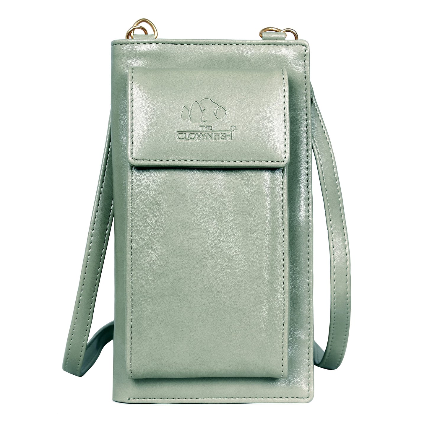 THE CLOWNFISH Adora Women Wallet/Sling Bag With Front Phone Pocket (Pistachio Green)